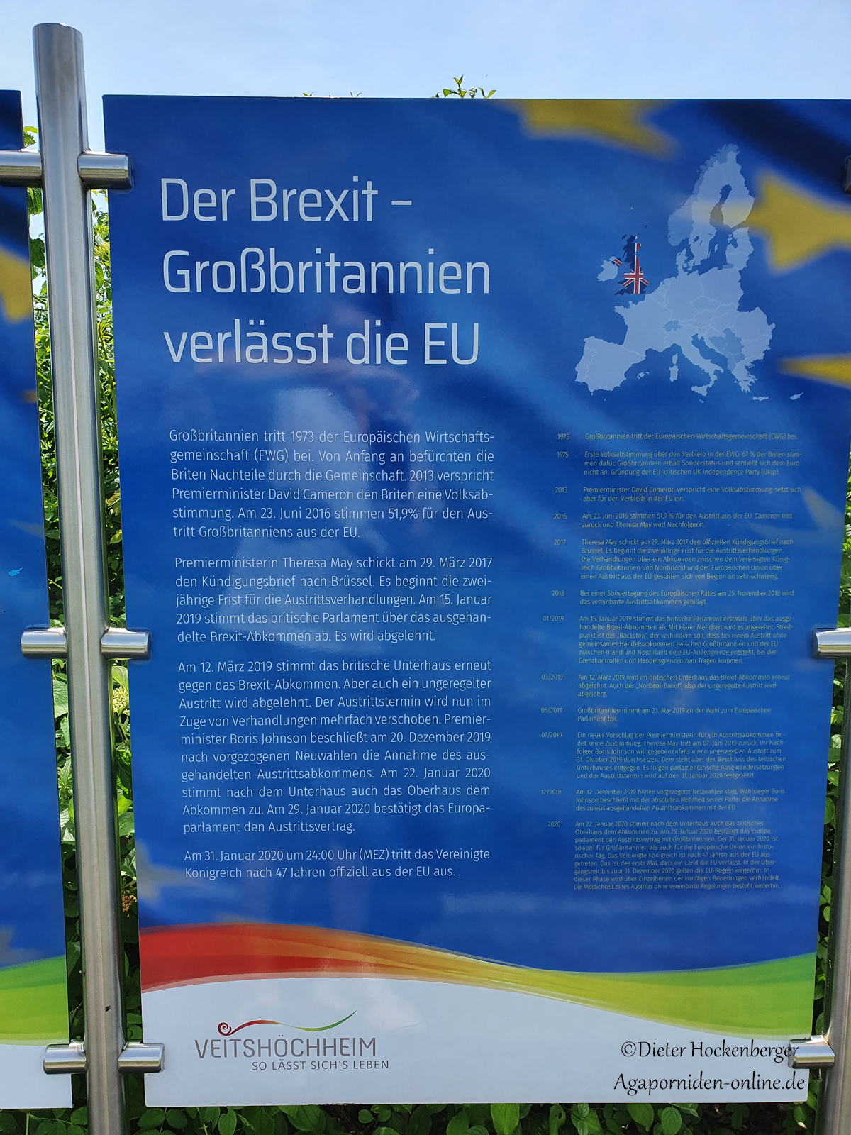 Kurzer Zwischenstopp am Geografischer Mittelpunkt der Europäischen Union (EU)