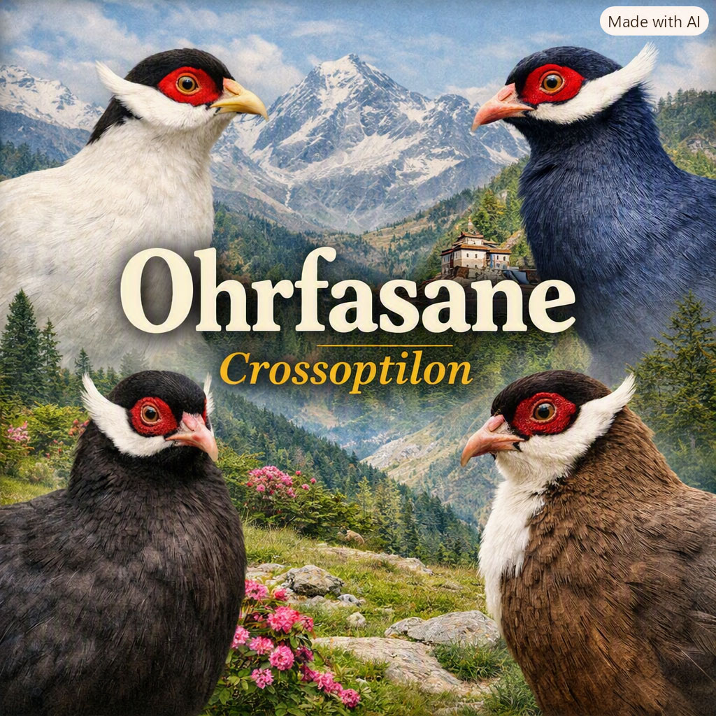 🏔️ Ohrfasane (Crossoptilon) – Herkunft und Verbreitungsgebiete
