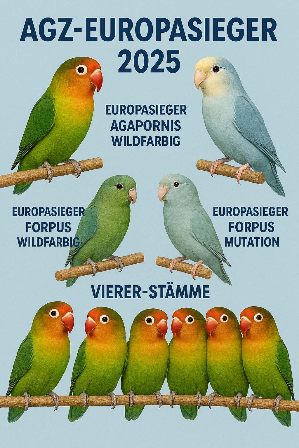 Siegervögel vom AZ-AGZ-Europa-Championat 2025