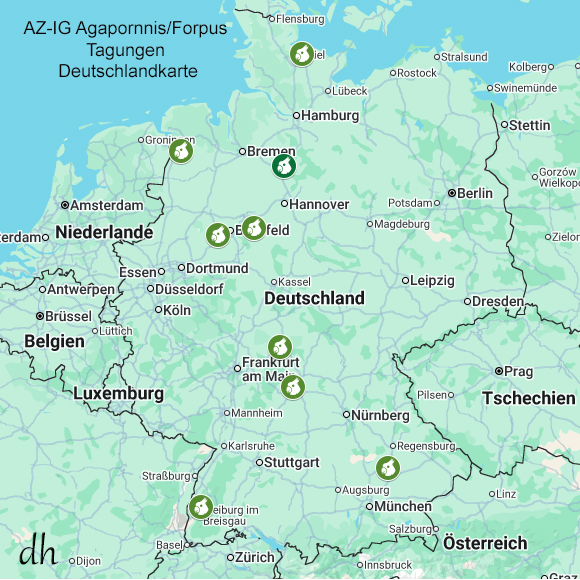 Tagungsorte dr AZ-IG Agapornis/Forpus Tagungen