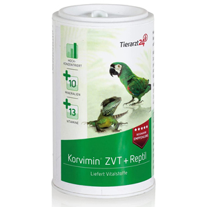 KORVIMIN ZVT & REPTIL bietet die optimale Nährstoffversorgung für Ziervögel, Tauben & Reptilien - 50 g - Beitragsbild